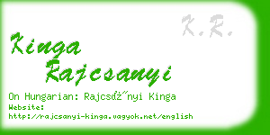 kinga rajcsanyi business card